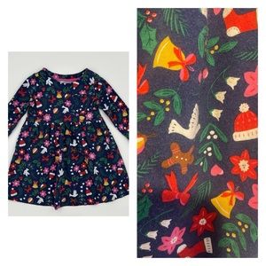 Mini Boden Christmas holiday swing dress casual play size 5 - 6